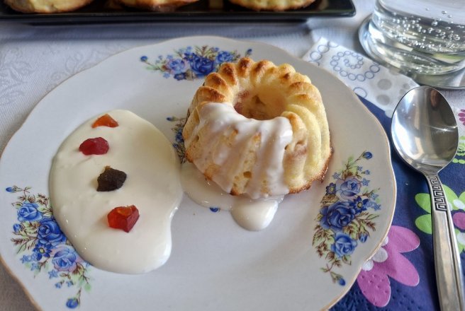 Papanași cu fructe confiate, la cuptor