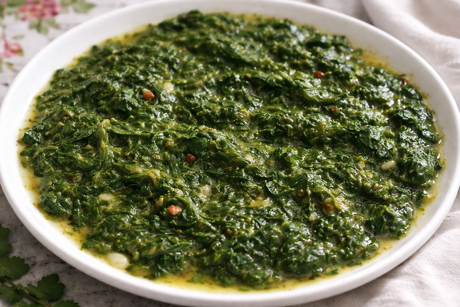 Reteta de spanac scazut cu usturoi, de post