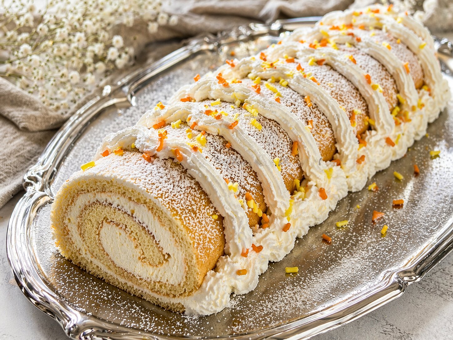 Rulada cu crema de lamaie