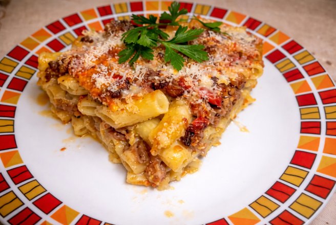 Paste cu carne tocata la cuptor