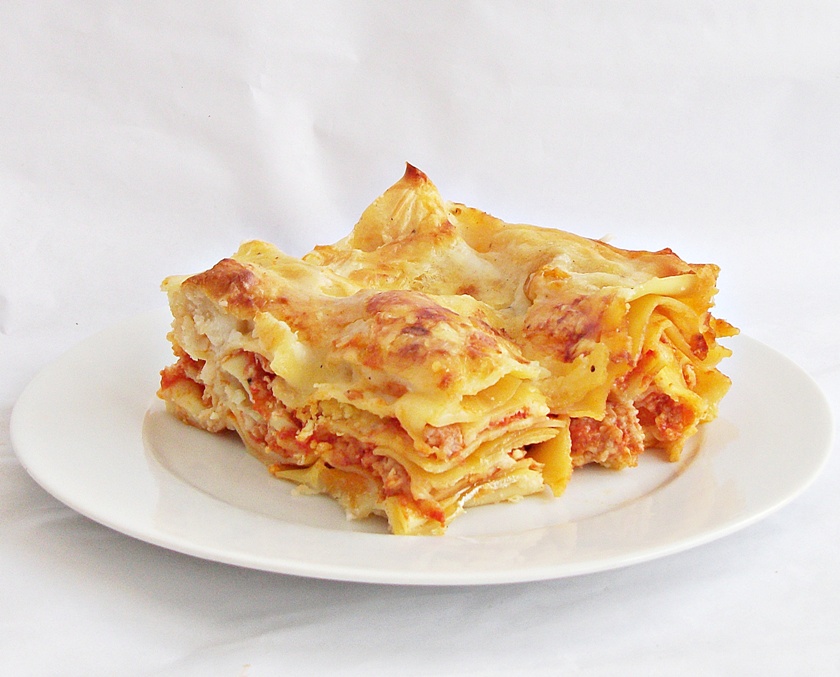 Lasagne cu carne si vinete