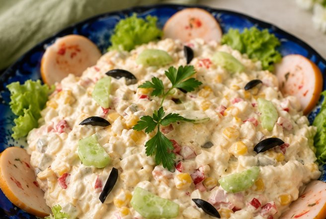 Salata cu paste si porumb