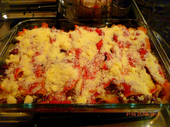 Lasagna cu carne de vita