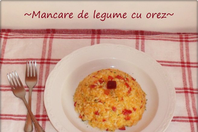 Mancare de legume cu orez