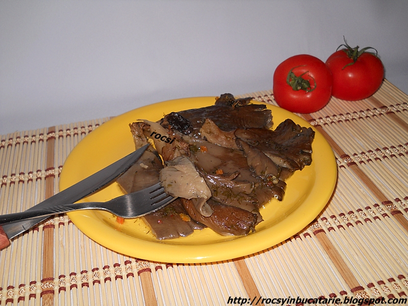 Ciuperci pleurotus marinate la cuptor