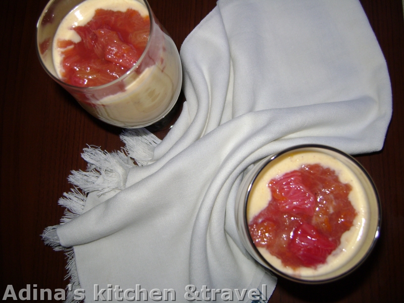 Rubarba cu crema custard