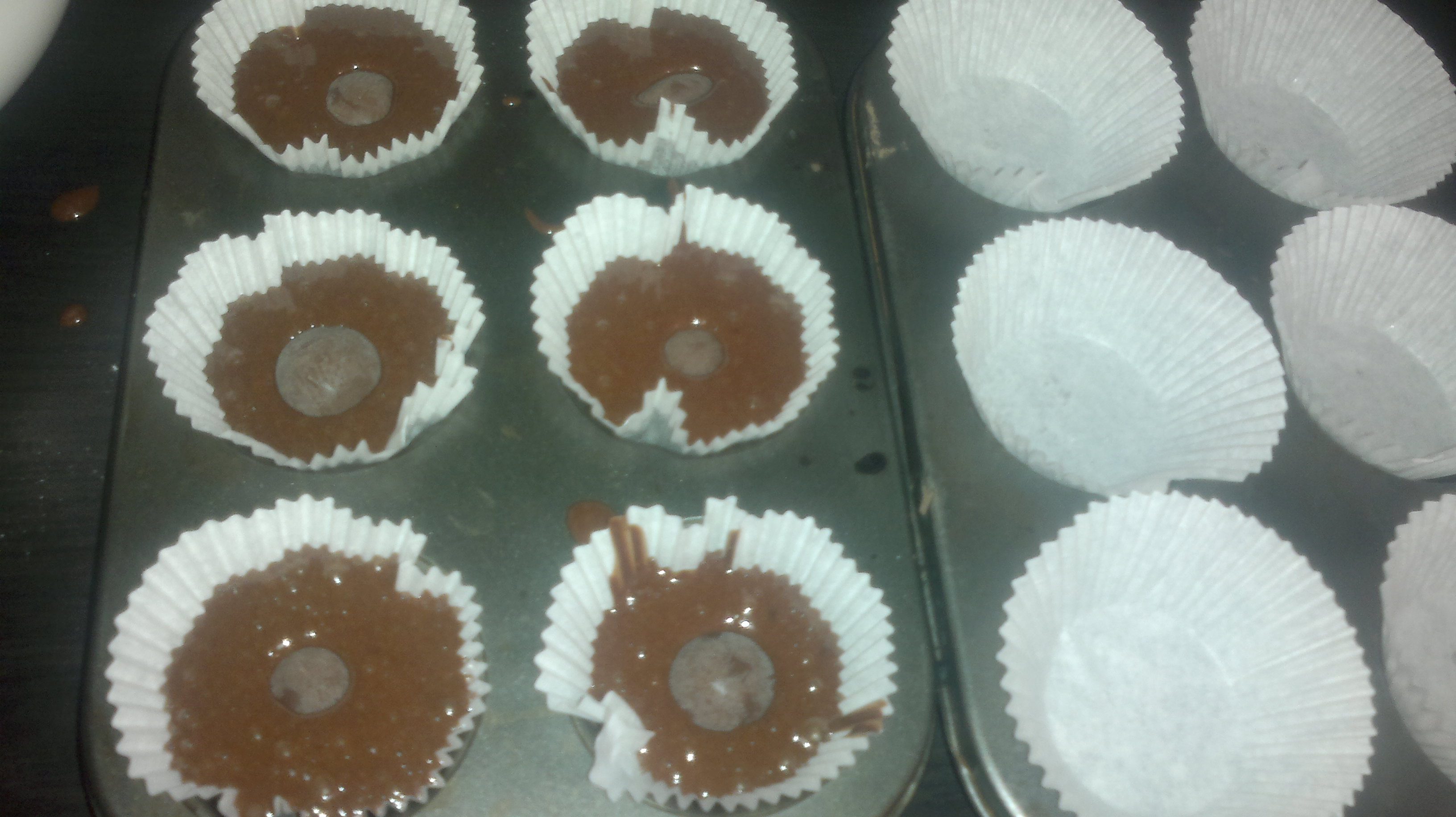 Cupcakes brownies cu zmeura si ciocolata