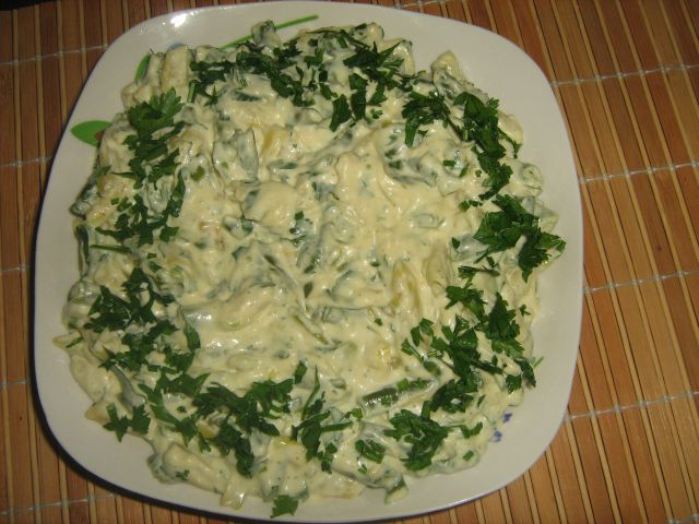 Salata de fasole verde si galbena (cu maioneza)