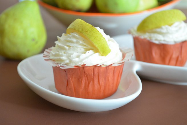 Coconut Pear Cupcakes