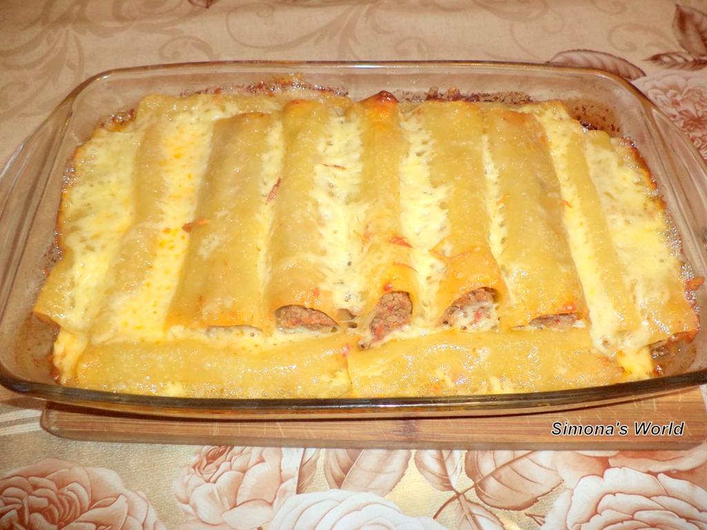 Cannelloni cu carne de vita