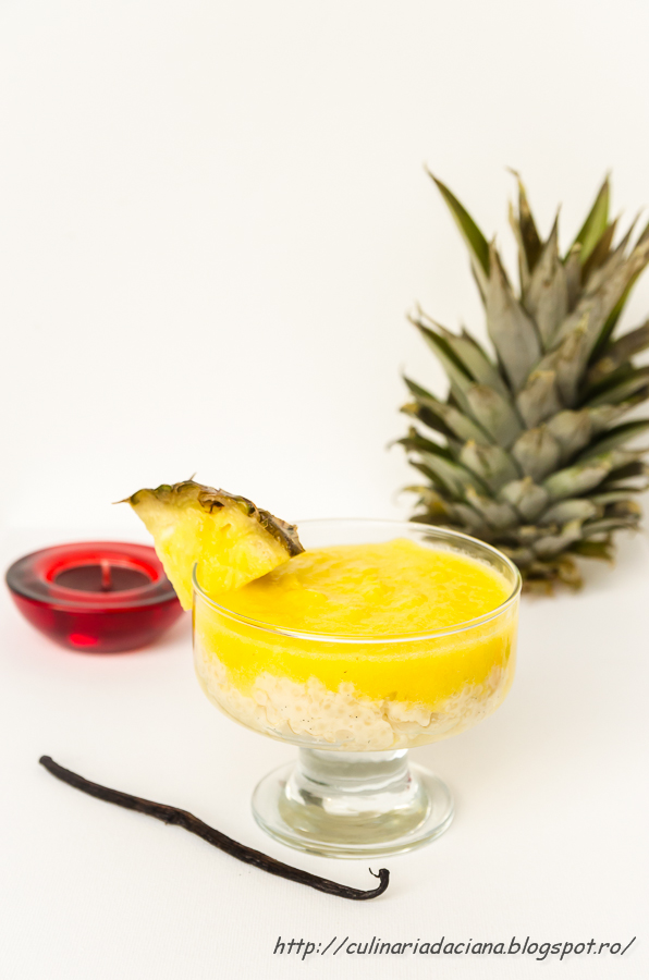 Budinca de tapioca cu ananas