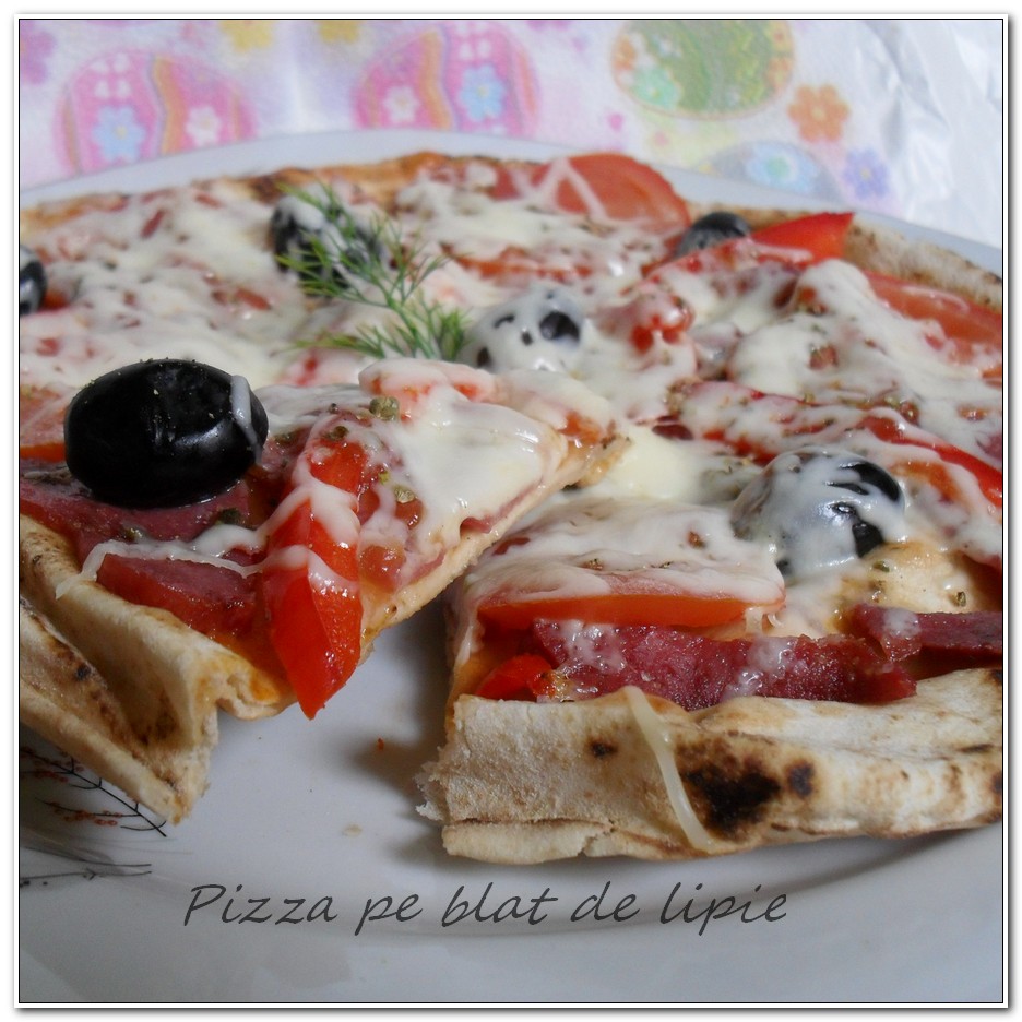 Pizza pe blat de lipie