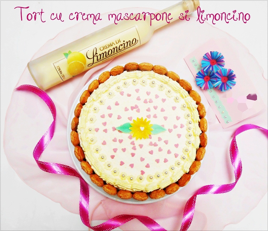 Tort cu crema mascarpone si limoncino