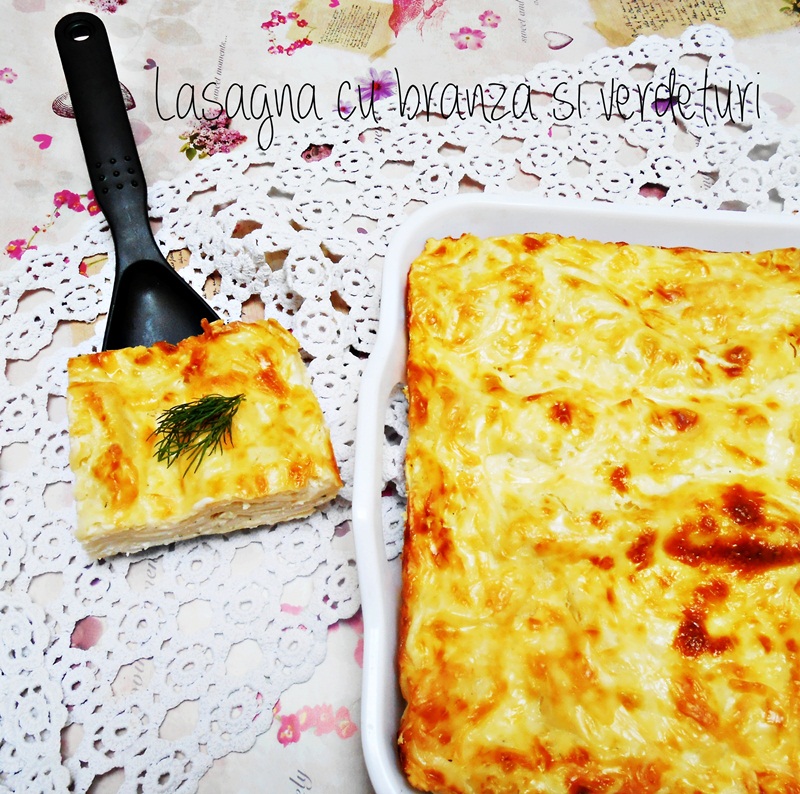 Lasagna cu branza si verdeturi