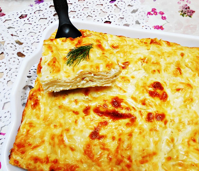 Lasagna cu branza si verdeturi