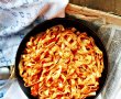 Tagliatelle cu sos de rosii, pasta de ardei si busuioc-5