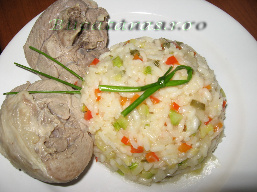 Risotto cu legume si rasol de curcan