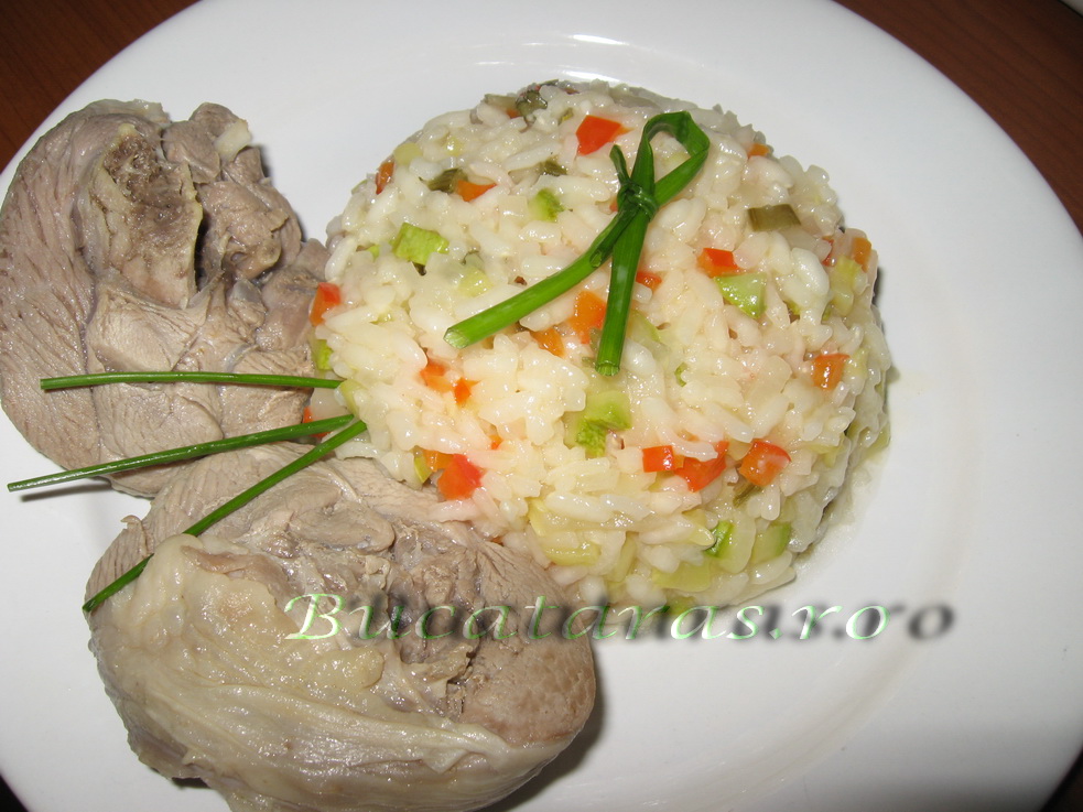 Risotto cu legume si rasol de curcan