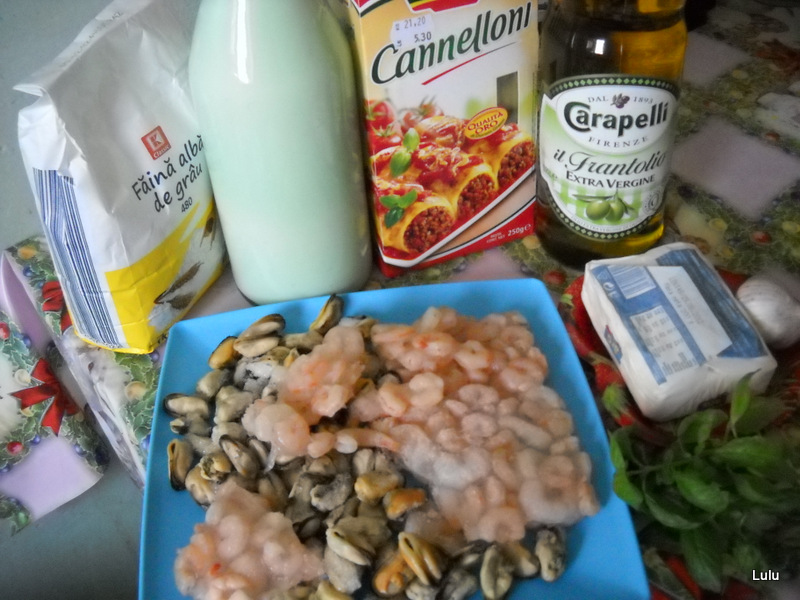 Cannelloni cu fructe de mare