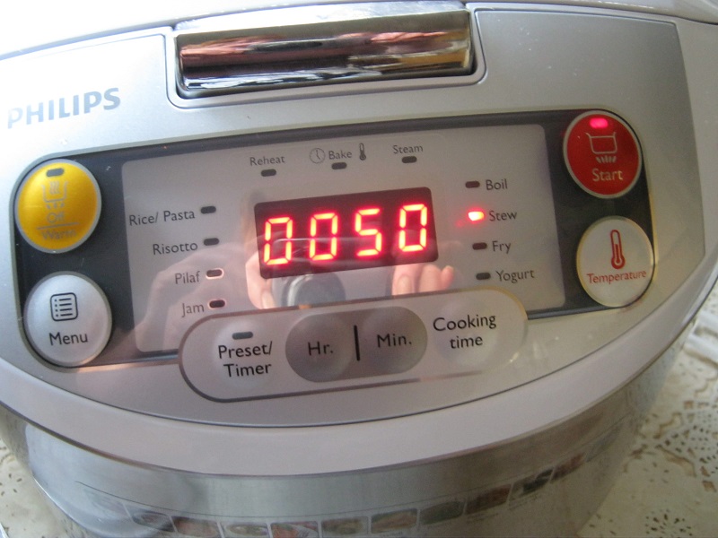 Friptura de pui cu sos picant si legume natur la Philips Multicooker (reteta 100)