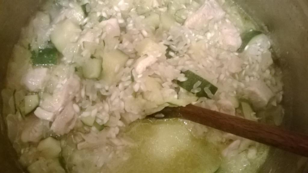 Risotto cu piept de pui si zucchine