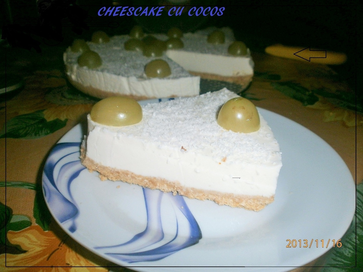 Cheescake cu cocos