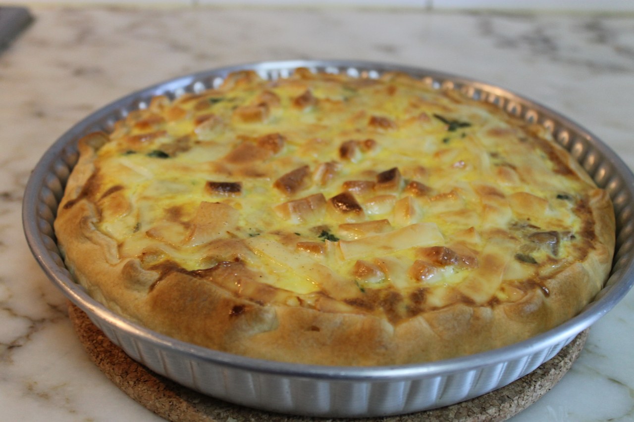 Quiche de ton cu bacon