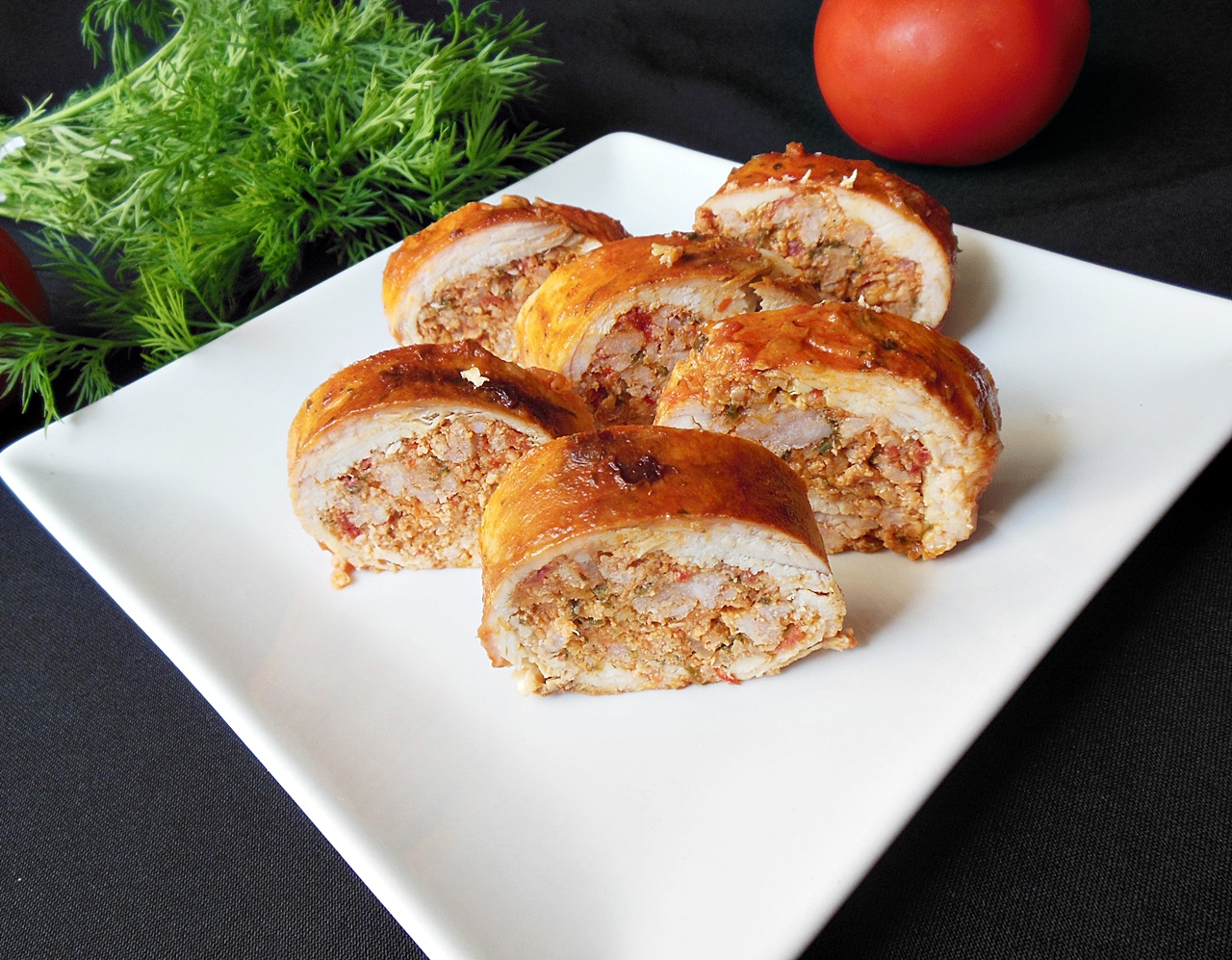 Rulada de pui cu carne tocata - Reteta cu numarul 800