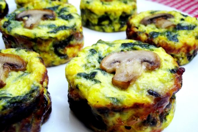 Mini quiches cu spanac