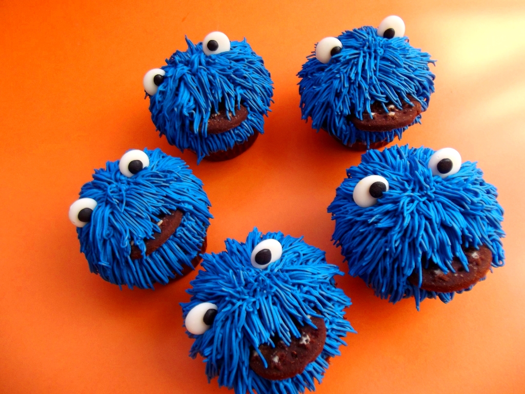 Cookie Monster Cupcakes