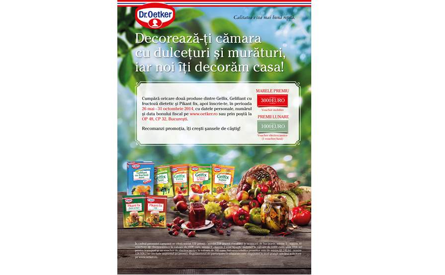 (P) Decoreaza-ti camara cu dulceturi si muraturi, iar Dr. Oetker iti decoreaza casa