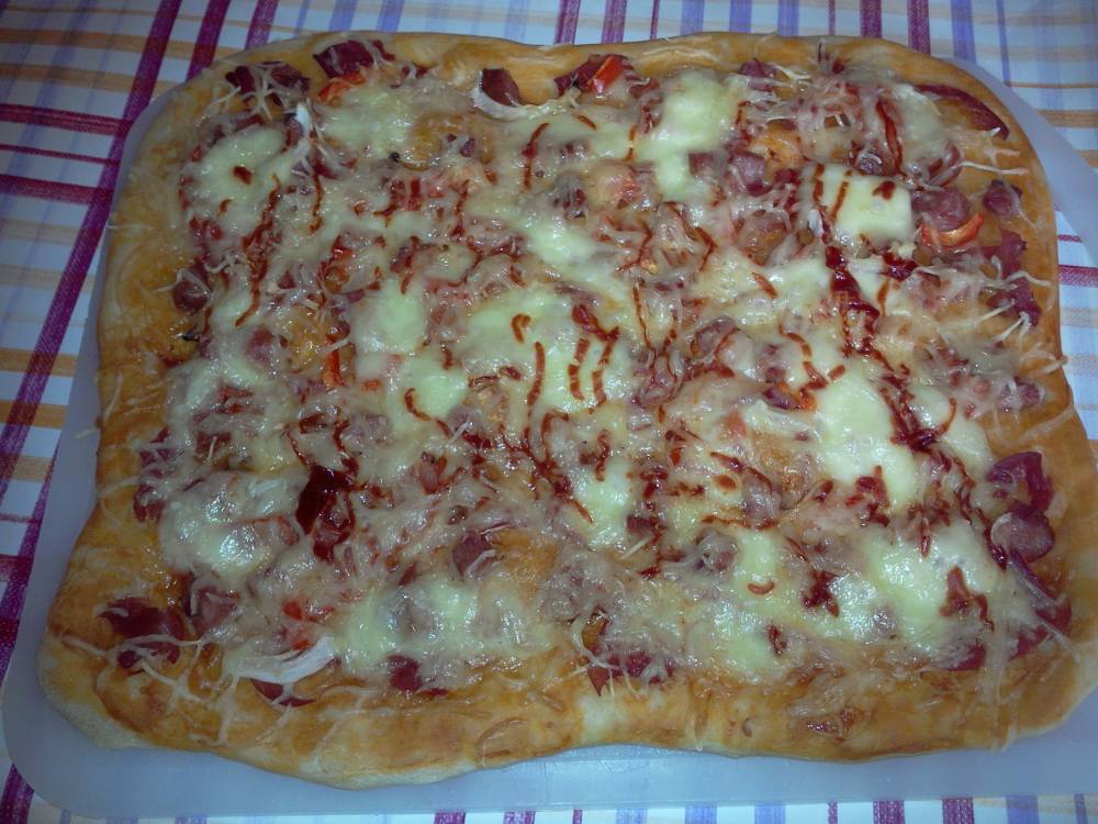 Pizza cu blat perfect