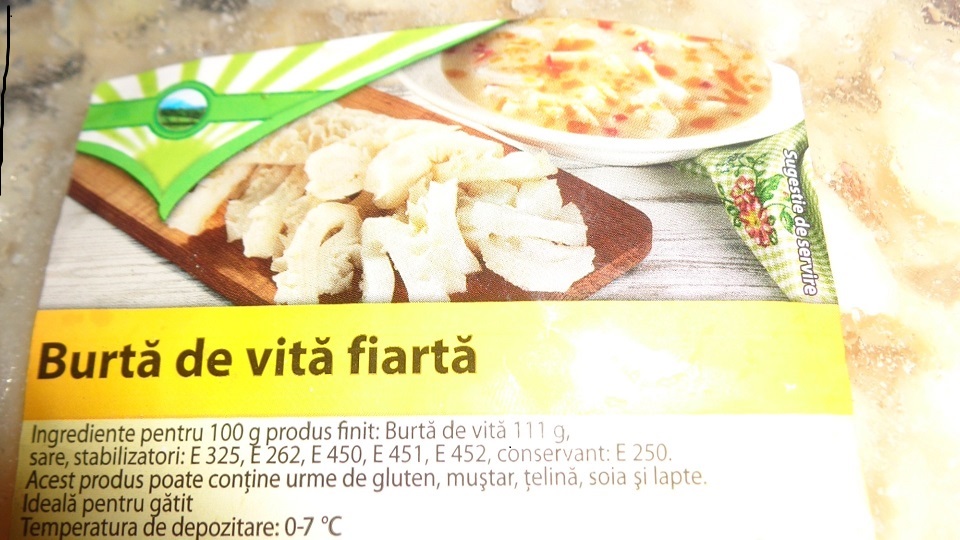 Ciorba cu burta si legume - Reteta cu nr. 600 !