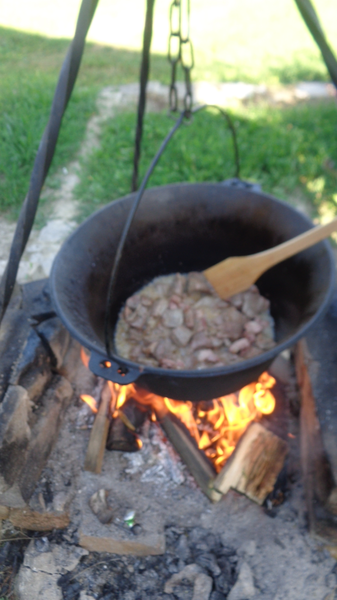 Tocanita  cu carne si cartofi - la ceaun