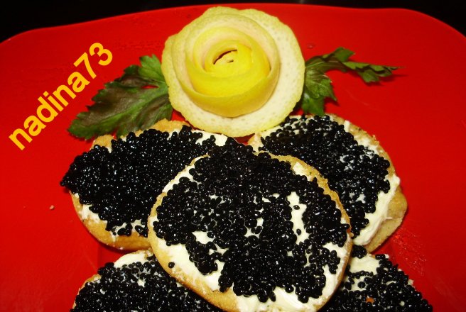 Tartine cu caviar