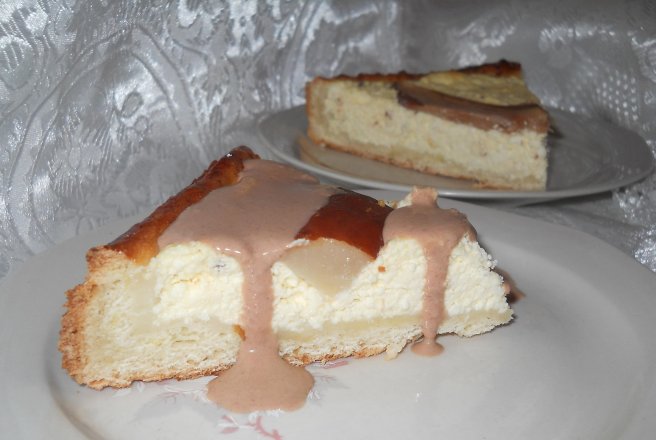 Tarta cu branza si pere