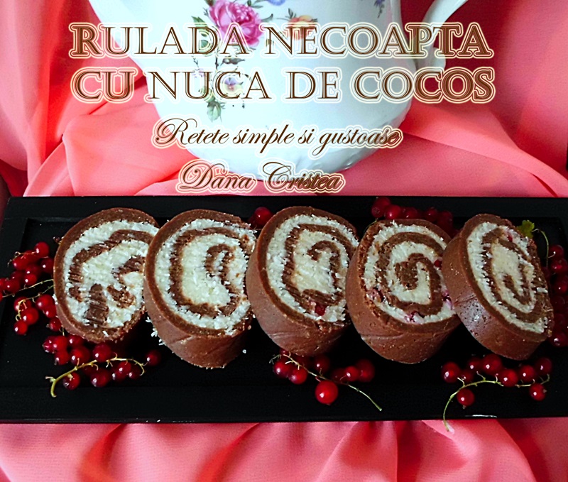 Rulada necoapta cu nuca de cocos