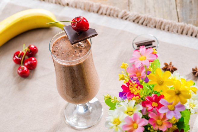 Milkshake de cirese si ciocolata