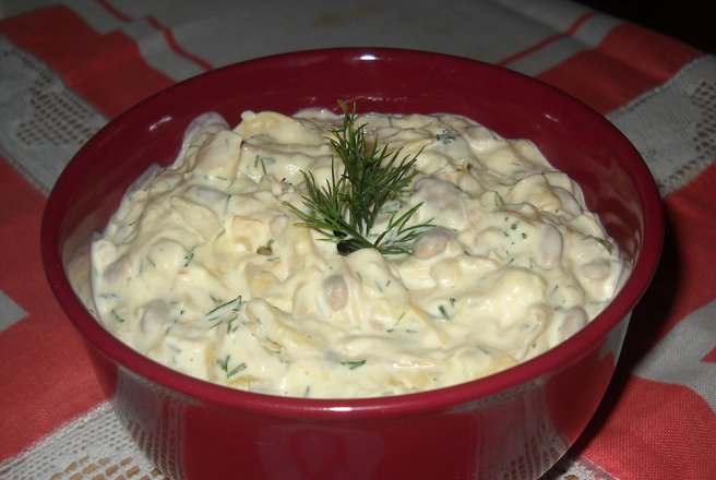 Salata de fasole galbena cu maioneza