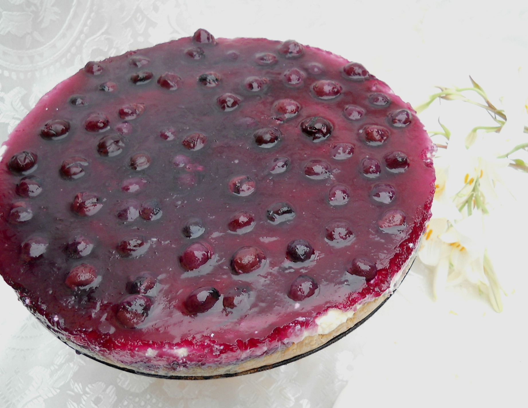 Cheesecake cu jeleu de struguri