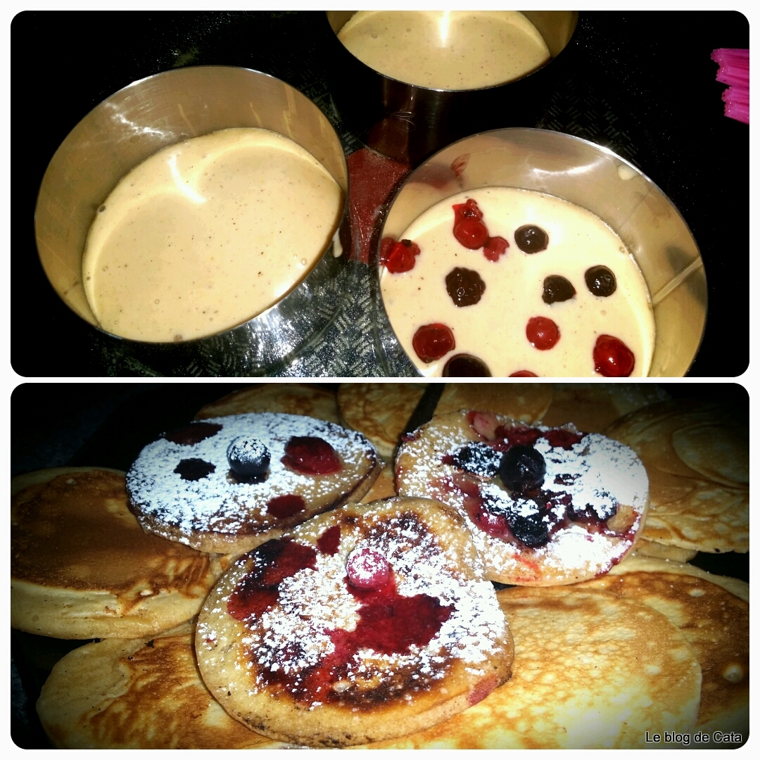 Pancakes cu vanilie si fructe de padure