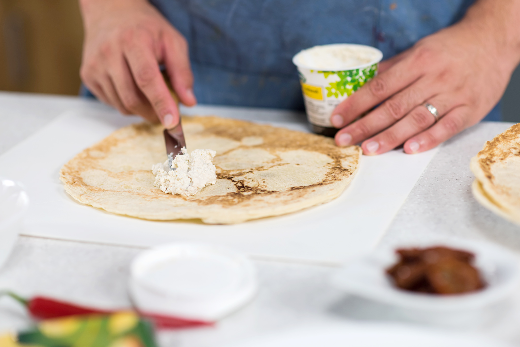 Quesadilla cu crema de branza si emmentaler Delaco