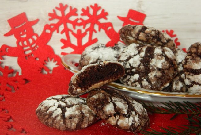 Crinkles cu cacao si cardamon