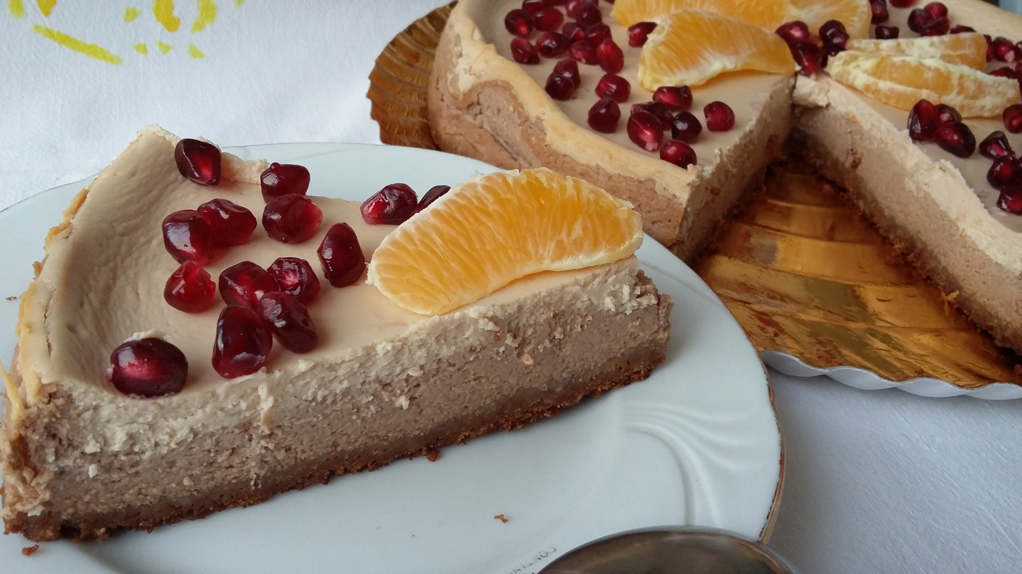 Cheesecake cu ciocolata si portocale