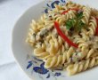 Fusilli cu ciuperci, usturoi si branza-7