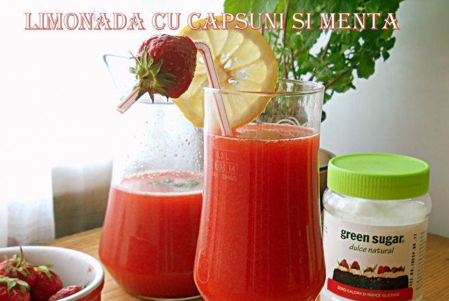 Limonada cu capsuni si menta