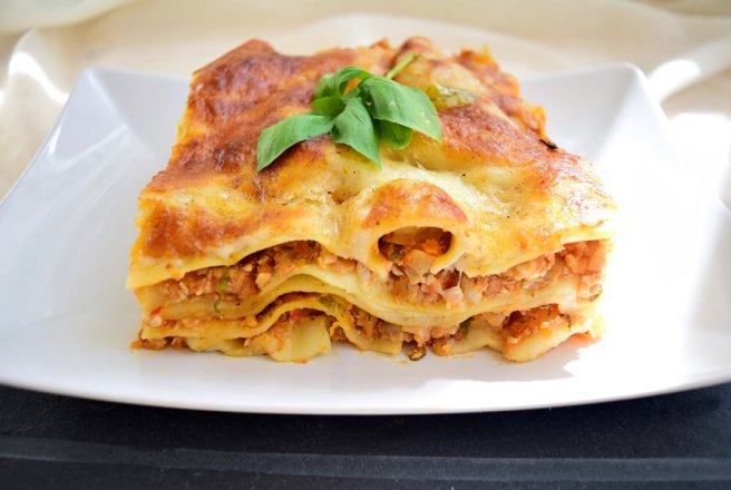 Lasagna cu piept de pui si ciuperci