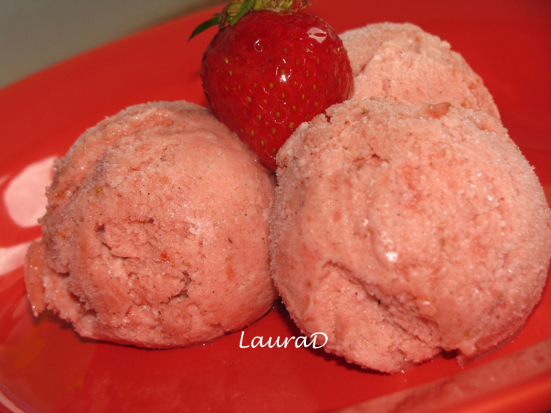 Sorbet de capsuni parfumat