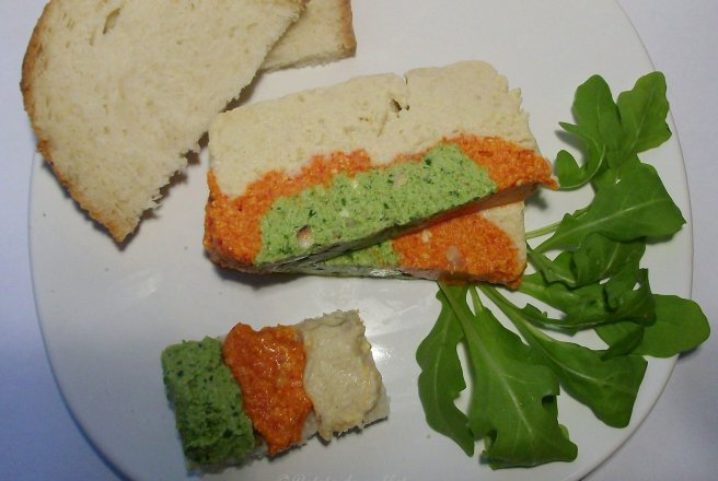 Pate vegetal tricolor