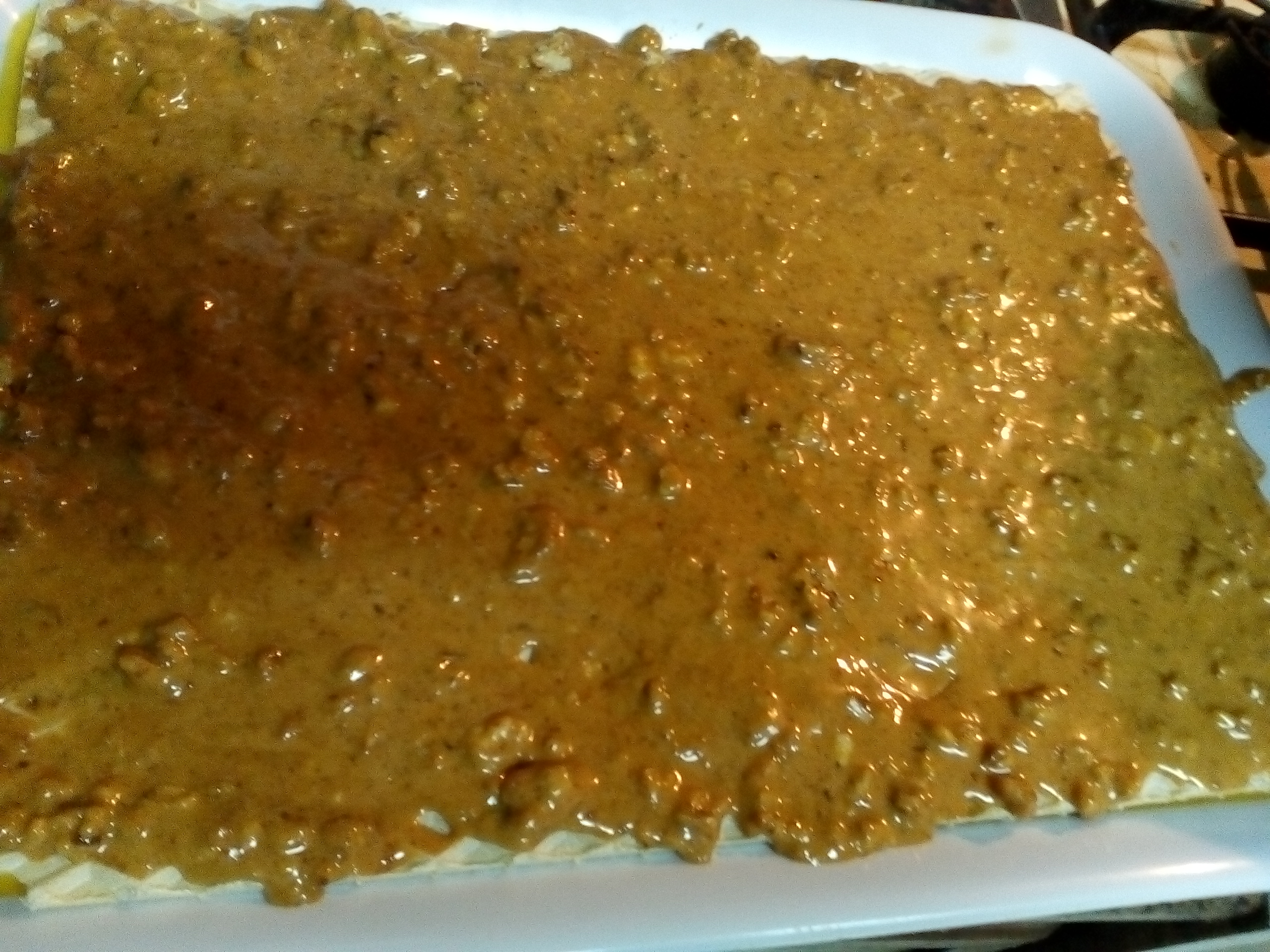 Desert napolitanele copilariei  (nuca, caramel si glazura de ciocolata)